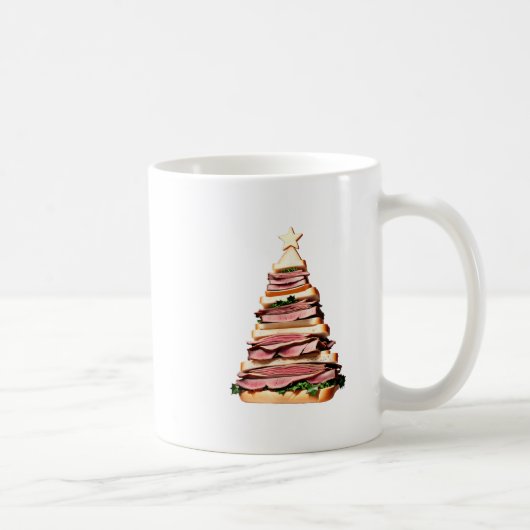 Roast Beef Sandwich Christmas Tree  コーヒーマグカップ (右)
