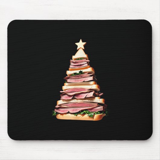 Roast Beef Sandwich Christmas Tree  マウスパッド (正面)