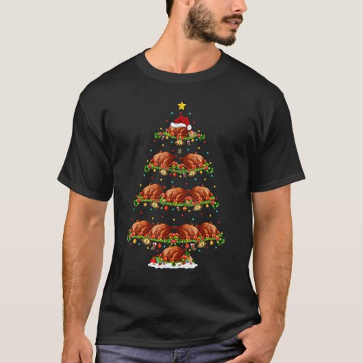 Roast Chicken   Xmas Santa Roast Chicken Christmas Tシャツ (正面)