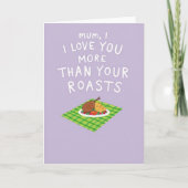 Roasted Dinner Mothers Day Card カード (正面)