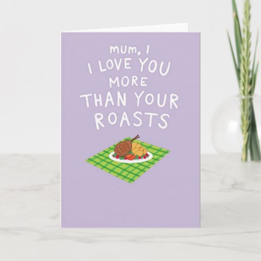 Roasted Dinner Mothers Day Card カード (正面)