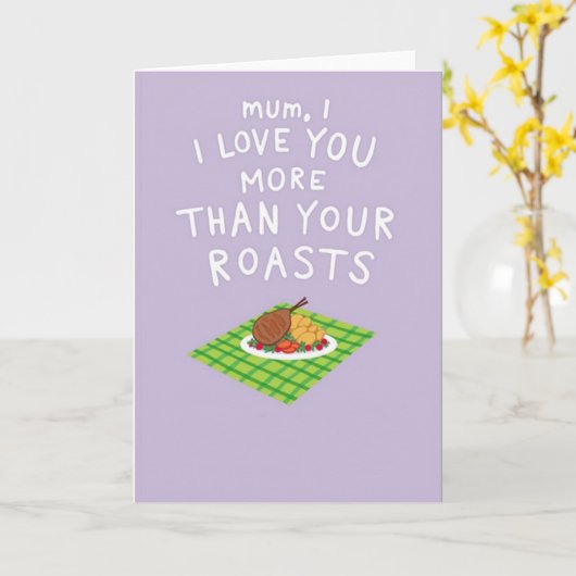 Roasted Dinner Mothers Day Card カード (黄色い花)