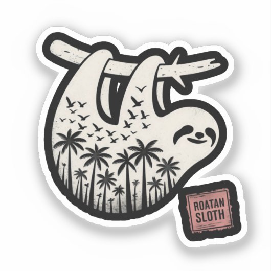 Roatan Honduras Sloth, Roatan Sloth, Roatan  シール (正面)