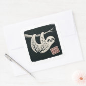 Roatan Honduras Sloth, Roatan Sloth, Roatan スクエアシール (封筒)