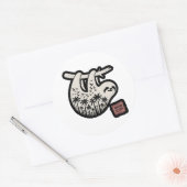 Roatan Honduras Sloth, Roatan Sloth, Roatan ラウンドシール (封筒)