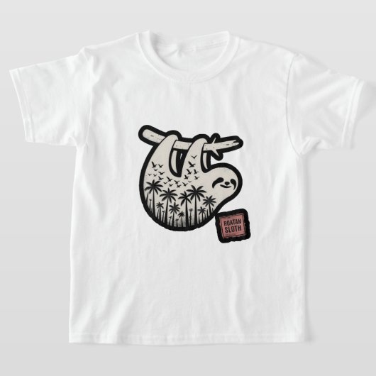 Roatan Honduras Sloth, Roatan Sloth, Roatan  Tシャツ (レイダウン)