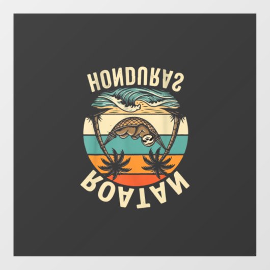 Roatan Honduras Sloth T-Shirt ウィンドウサイン (シート)