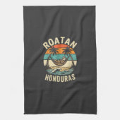 Roatan Honduras Sloth T-Shirt キッチンタオル (縦)
