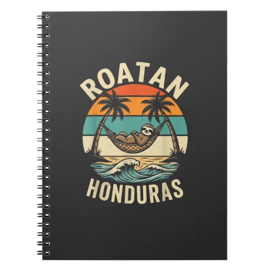Roatan Honduras Sloth T-Shirt ノートブック (正面)