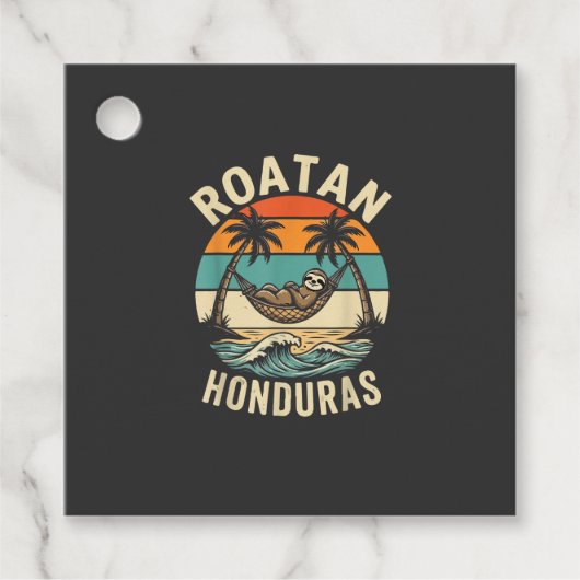 Roatan Honduras Sloth T-Shirt フェイバータグ (正面)