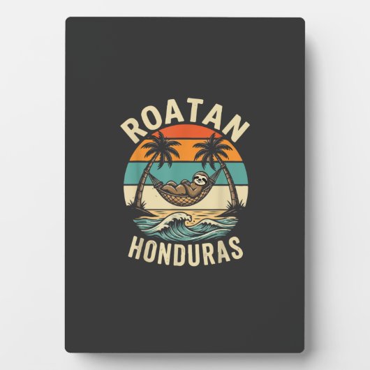 Roatan Honduras Sloth T-Shirt フォトプラーク (正面)
