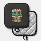 Roatan Honduras Sloth T-Shirt 鍋敷き (正面/裏面)