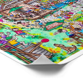 Roatan Island Brewing Company with with border ポスター (角)