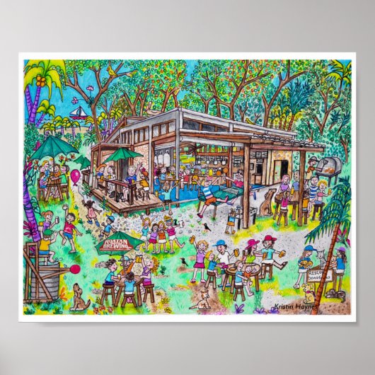 Roatan Island Brewing Company with with border ポスター (正面)