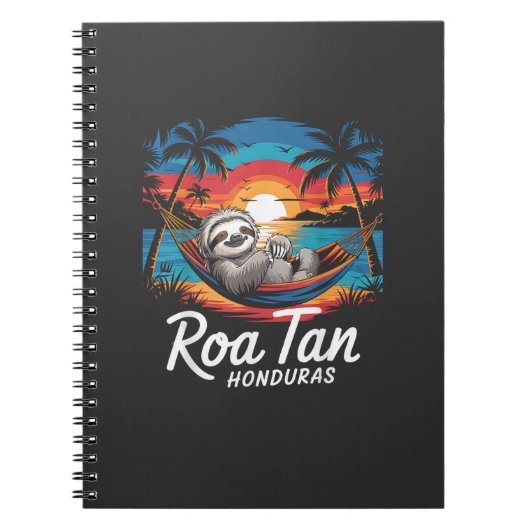 Roatan Sloth, Roatan Honduras Sloth, Roatan T-Shir ノートブック (正面)