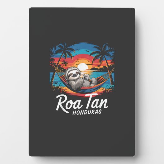 Roatan Sloth, Roatan Honduras Sloth, Roatan T-Shir フォトプラーク (正面)