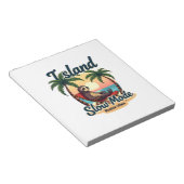 Roatan Sloth Vintage Island Relax Graphic 2 ノートパッド (アングル)