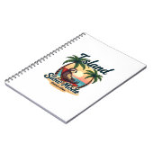 Roatan Sloth Vintage Island Relax Graphic 2 ノートブック (左側)