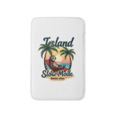 Roatan Sloth Vintage Island Relax Graphic 2 バスマット (正面縦)