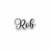 Rob名 – 手書き書道 シール (正面)