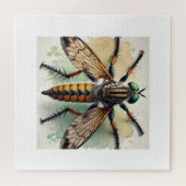 Robber Fly 040924IREF227 - Watercolor ジグソーパズル (横)