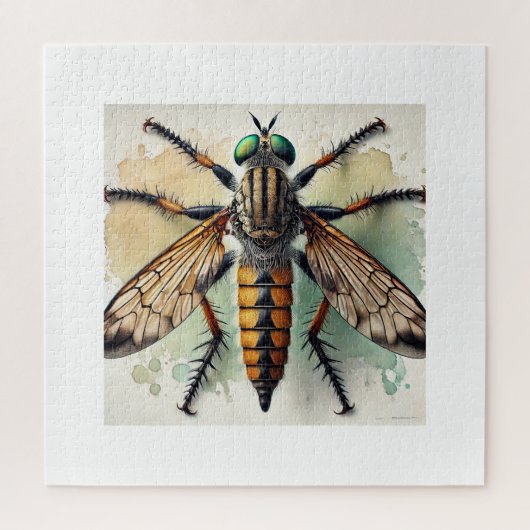 Robber Fly 040924IREF227 - Watercolor ジグソーパズル (縦)