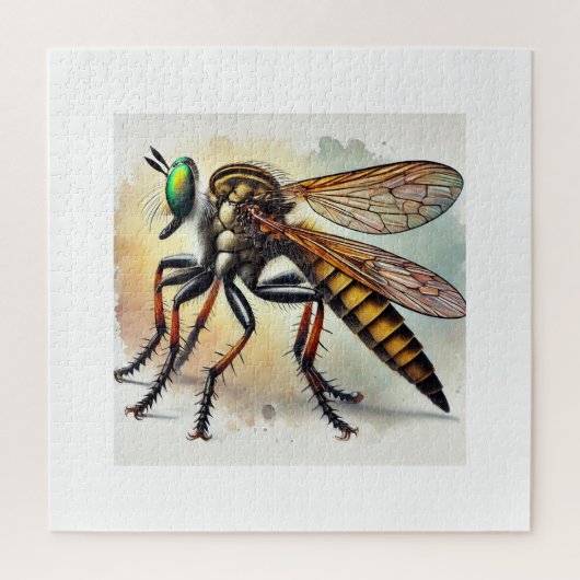 Robber Fly 131024IREF221 - Watercolor ジグソーパズル (縦)