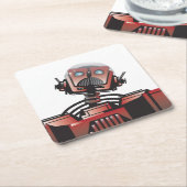 Robbieロボットコースター スクエアペーパーコースター (アングル)