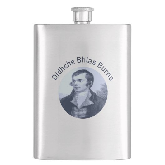 Robbie Burns - Oidhche Bhlas Burns 青文字 フラスク (正面)