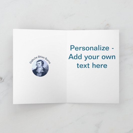 Robbie Burns - Oidhche Bhlas Burns Blue Text シーズンカード (内部)