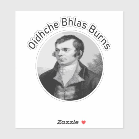 Robbie Burns - Oidhche Bhlas Burns Gaelic In Grey シール (シート)