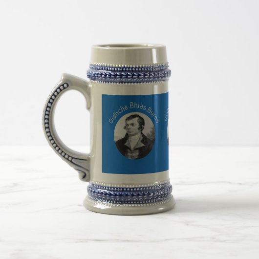 Robbie Burns - Oidhche Bhlas Burns Light Grey ビールジョッキ (左)
