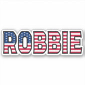 Robbie Name Vorname USA Sticker Stickerset シール (正面)