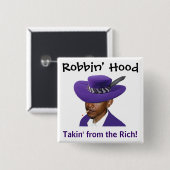 Robbinのフード-オバマ 缶バッジ (正面&裏面)