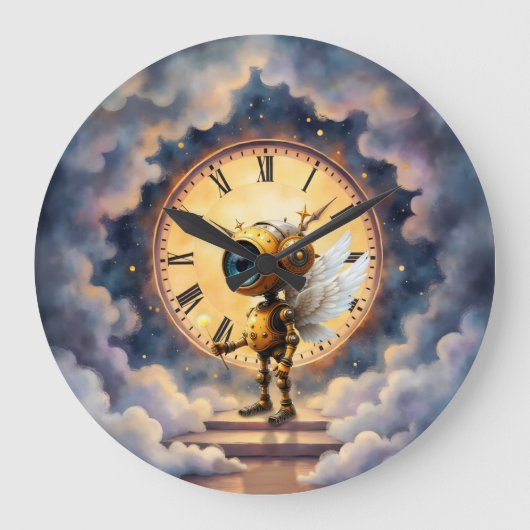 Robby the Winged Timekeeper – Wings of Time Series ラージ壁時計 (正面)
