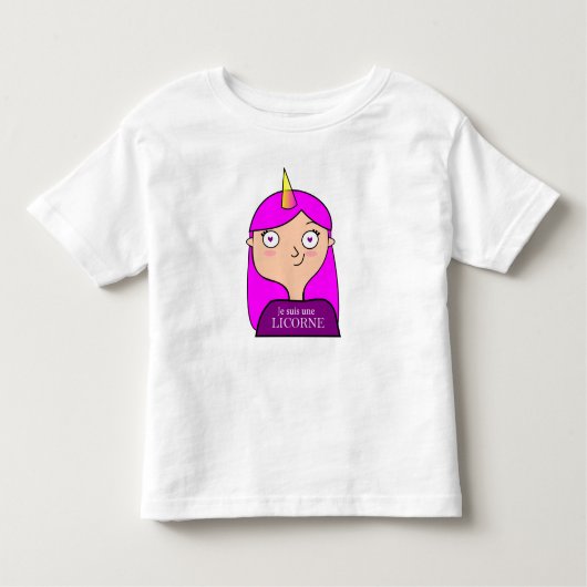 Robe à volants Je suis une licorne トドラーTシャツ (正面)