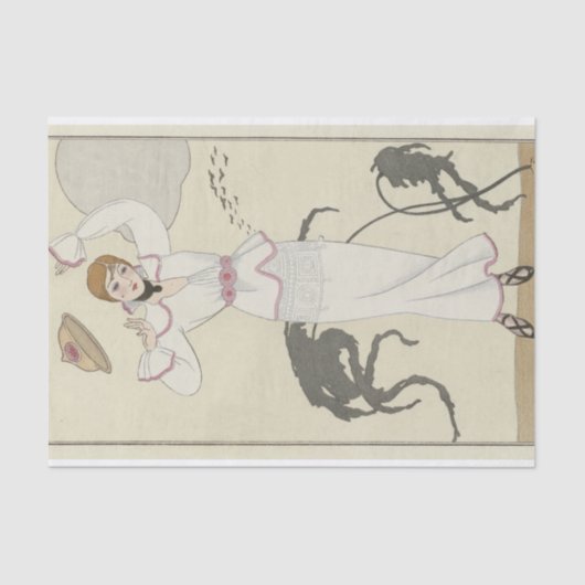 Robe de Drap 1912 空白の by George Barbier 薄葉紙 (正面)