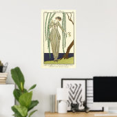 Robe de taffetas gris, by George Barbier ポスター (ホームオフィス)