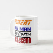 Robert – 男The Legend The Mith Mug コーヒーマグカップ (正面左)