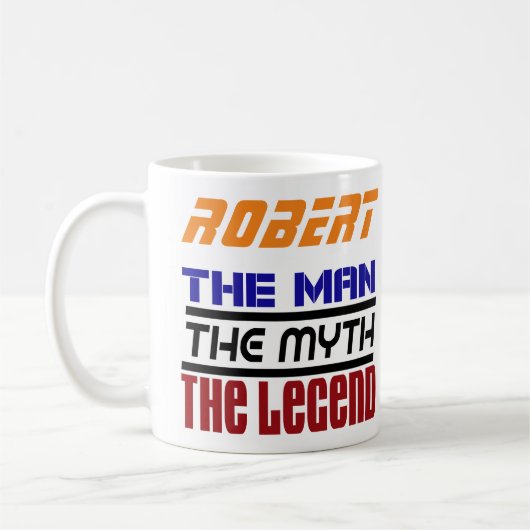 Robert – 男The Legend The Mith Mug コーヒーマグカップ (左)