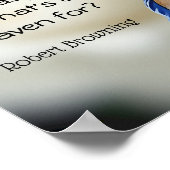 Robert Browning引用文または何のための天国 ポスター (角)