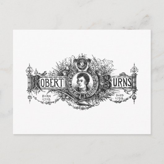 Robert Burnsスコットランドの詩人で作詞家 ポストカード (正面)