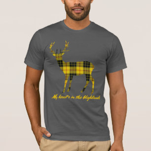 Robert Burns引用文LewisTartan Stag氏 Tシャツ