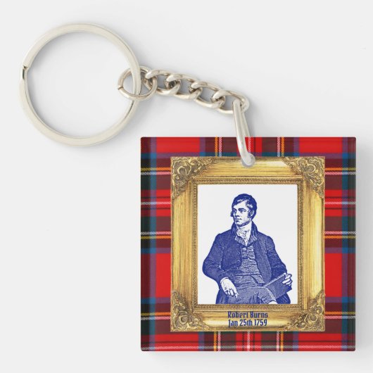 Robert Burns Royal Stewart Plaid Jan 25 キーホルダー (正面)