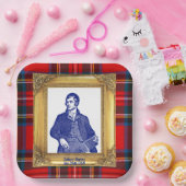 Robert Burns Royal Stewart Plaid Jan 25 ペーパープレート (パーティー)