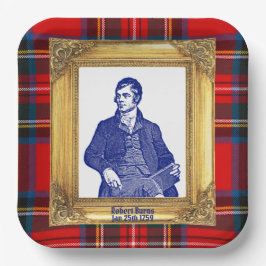 Robert Burns Royal Stewart Plaid Jan 25 ペーパープレート