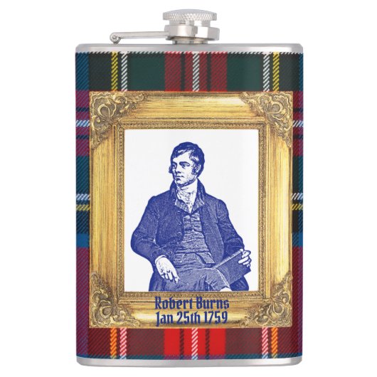 Robert Burns Royal Stewart Plaid Jan 25 Cocktail フラスク (正面)