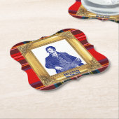 Robert Burns Royal Stewart Plaid Jan 25 Cocktail ペーパーコースター (アングル)