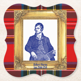 Robert Burns Royal Stewart Plaid Jan 25 Cocktail ペーパーコースター
