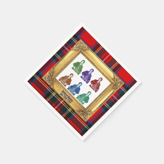 Robert Burns Royal Stewart Plaid Jan 25 Multi スタンダードカクテルナプキン (角)